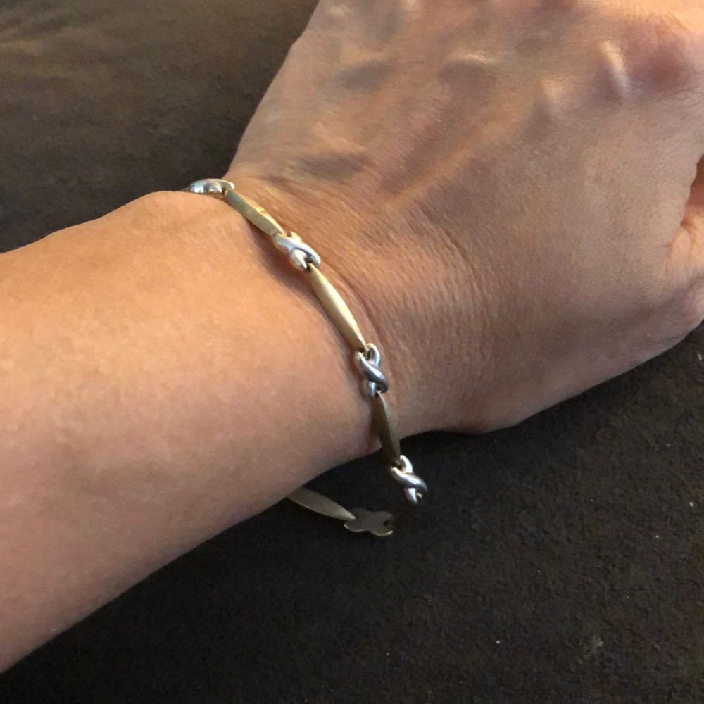 10k white/yellow gold bracelet